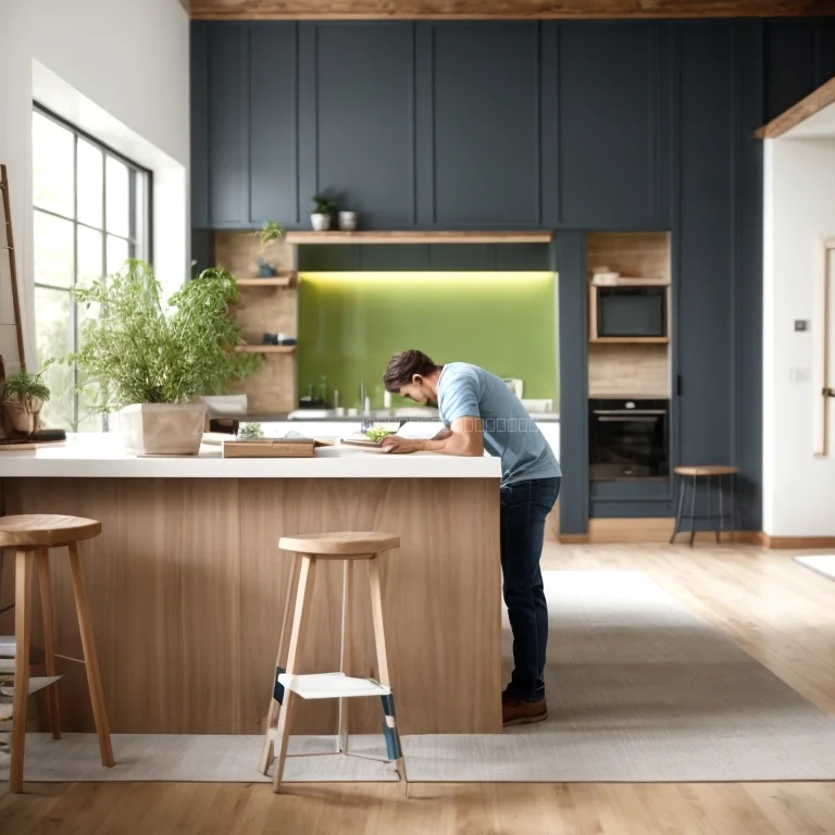 Handyman fixing kitchen faucet